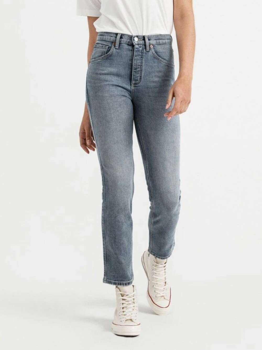 DUER Midweight Performance Denim High Rise Straight Jeans Size 28